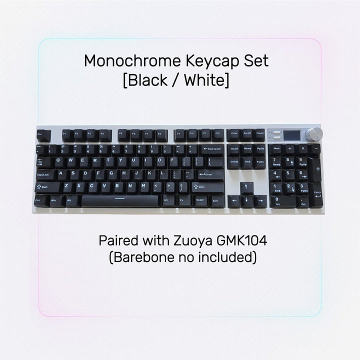 (WOB/ BOW) Monochrome Keycap Set (Cherry Profile | 126-Key)