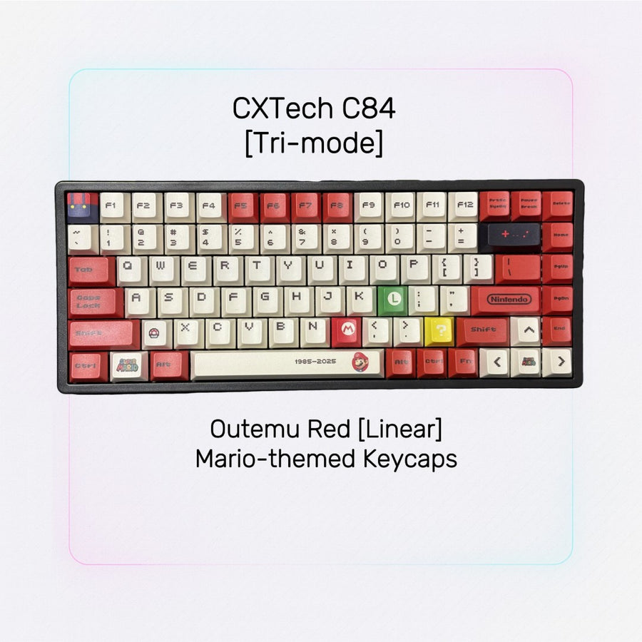 CXTech C84 + Outemu Brown + Mario-Themed Keycap