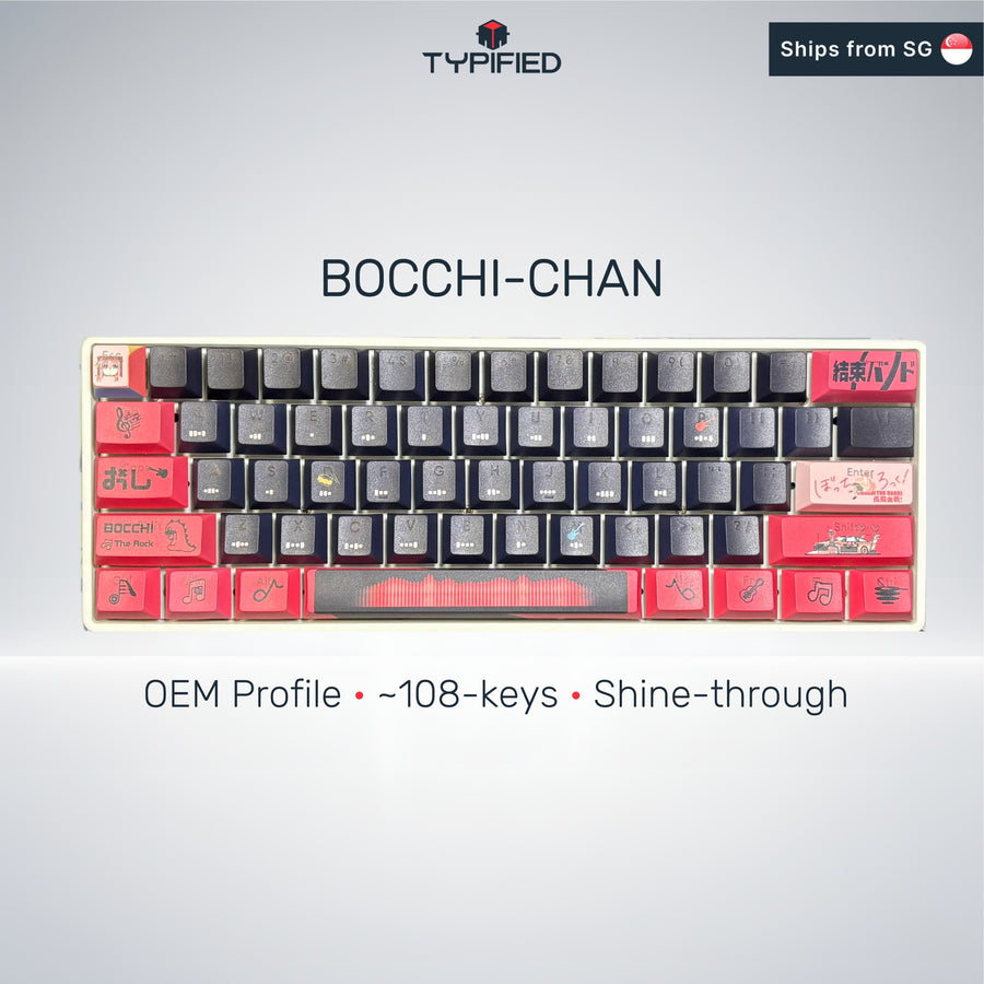 Bocchi‑chan Keycap (OEM Profile | 108-Key)