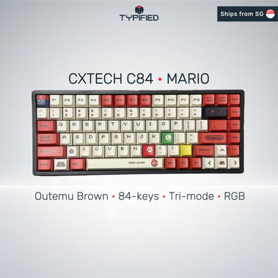CXTech C84 + Outemu Brown + Mario-Themed Keycap