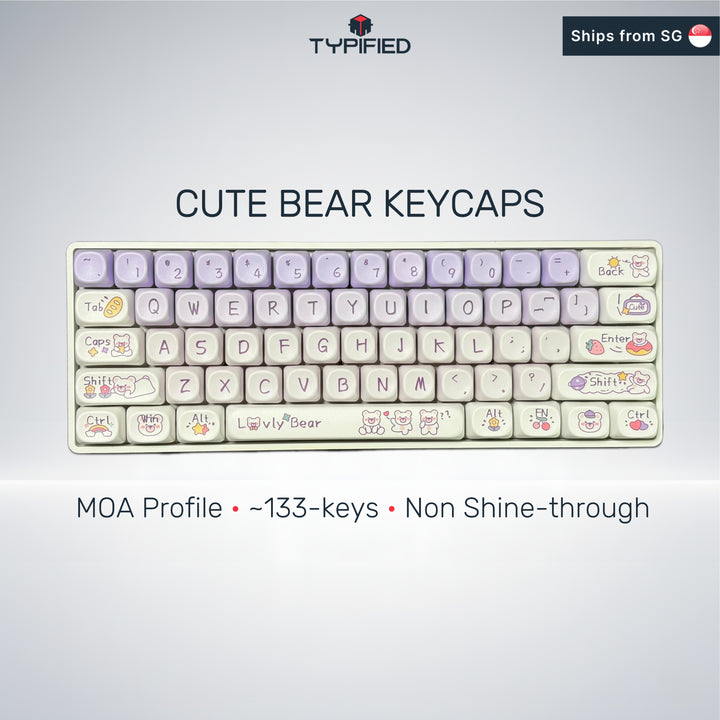 Cute Bear Keycap (MOA Profile | 133-key)