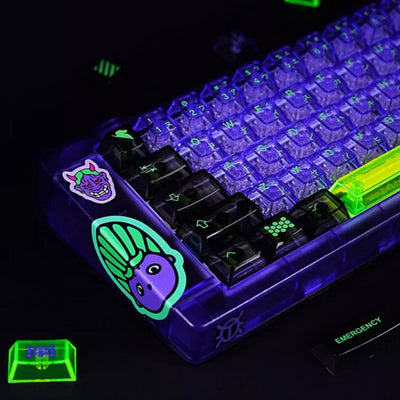 EVA Unit-01 Transparent Keycap Set (Cherry Profile | 152-Key)