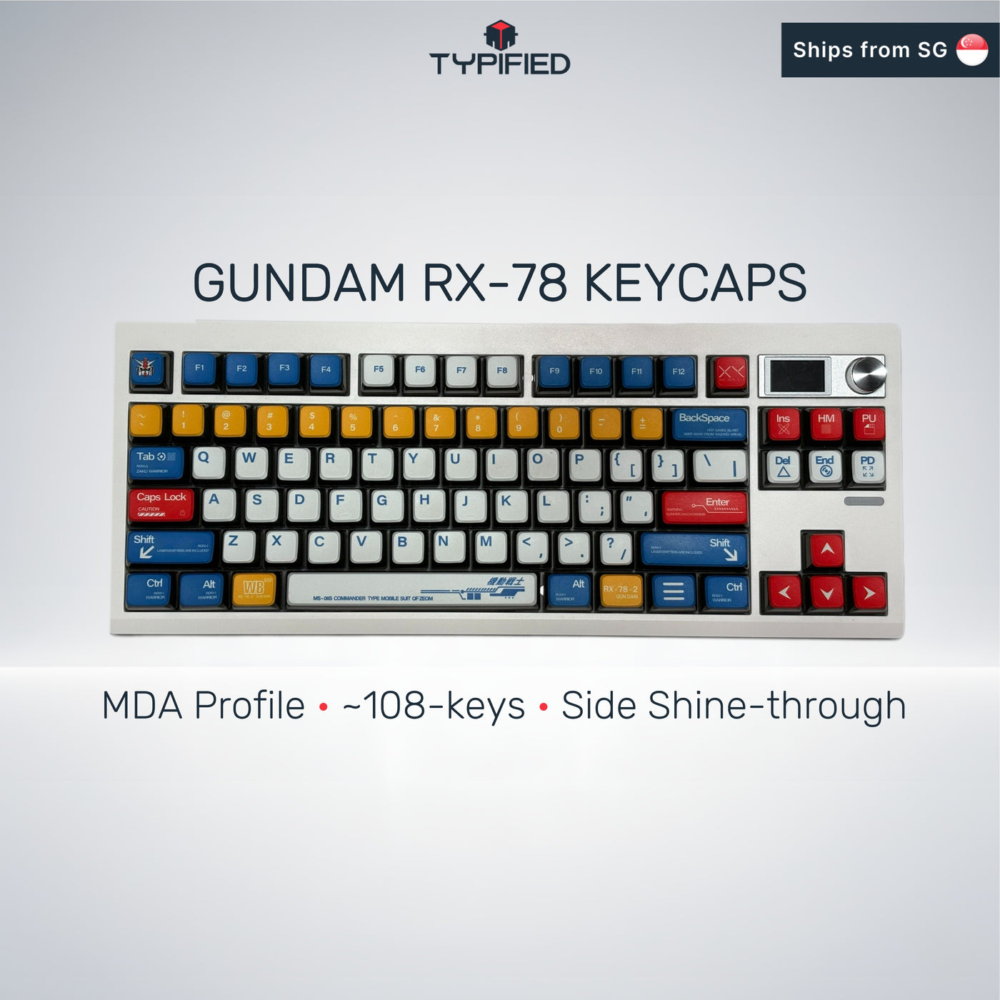Gundam RX-78 Keycap (MDA Profile | 108 Key)