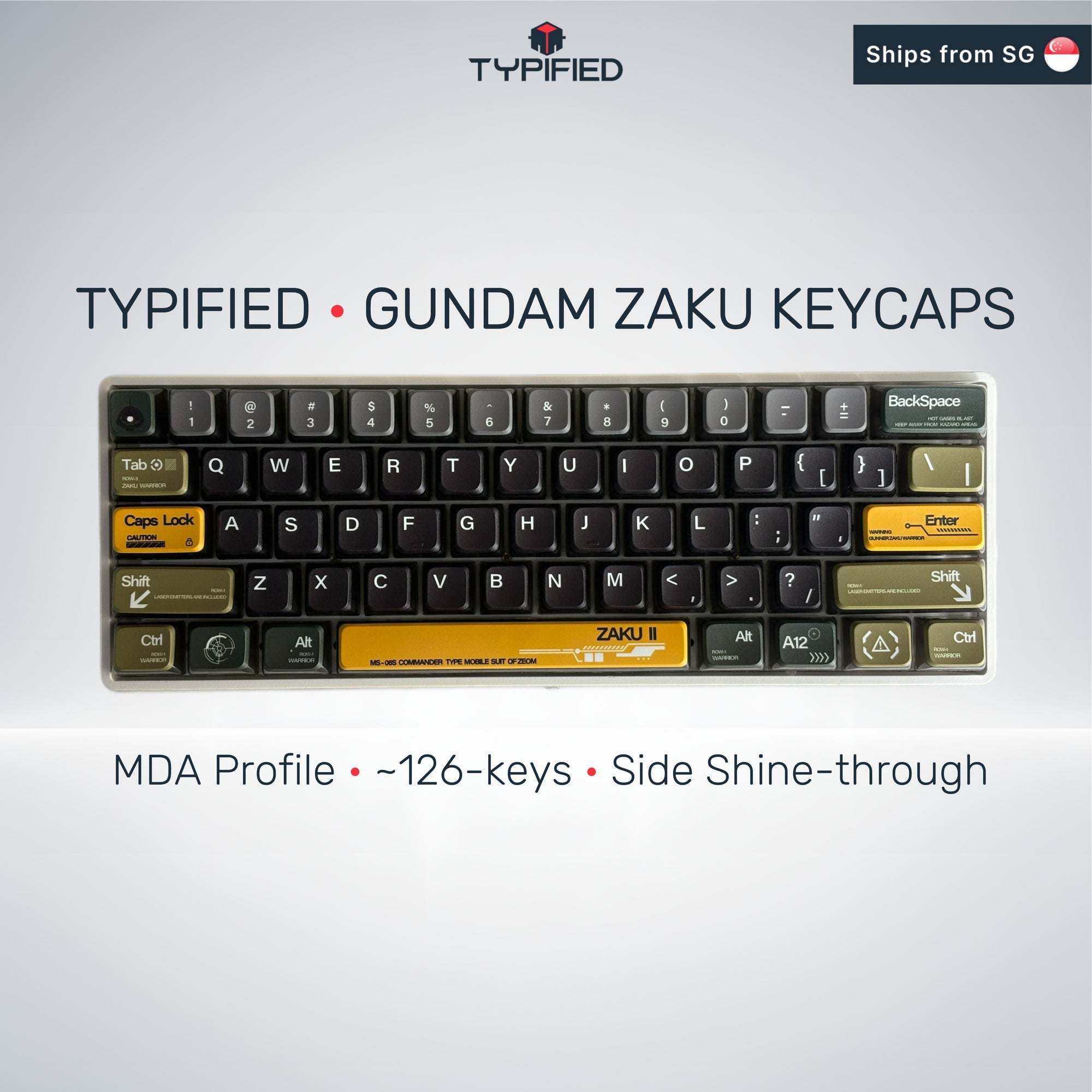 Gundam Zaku Green Storm Keycap