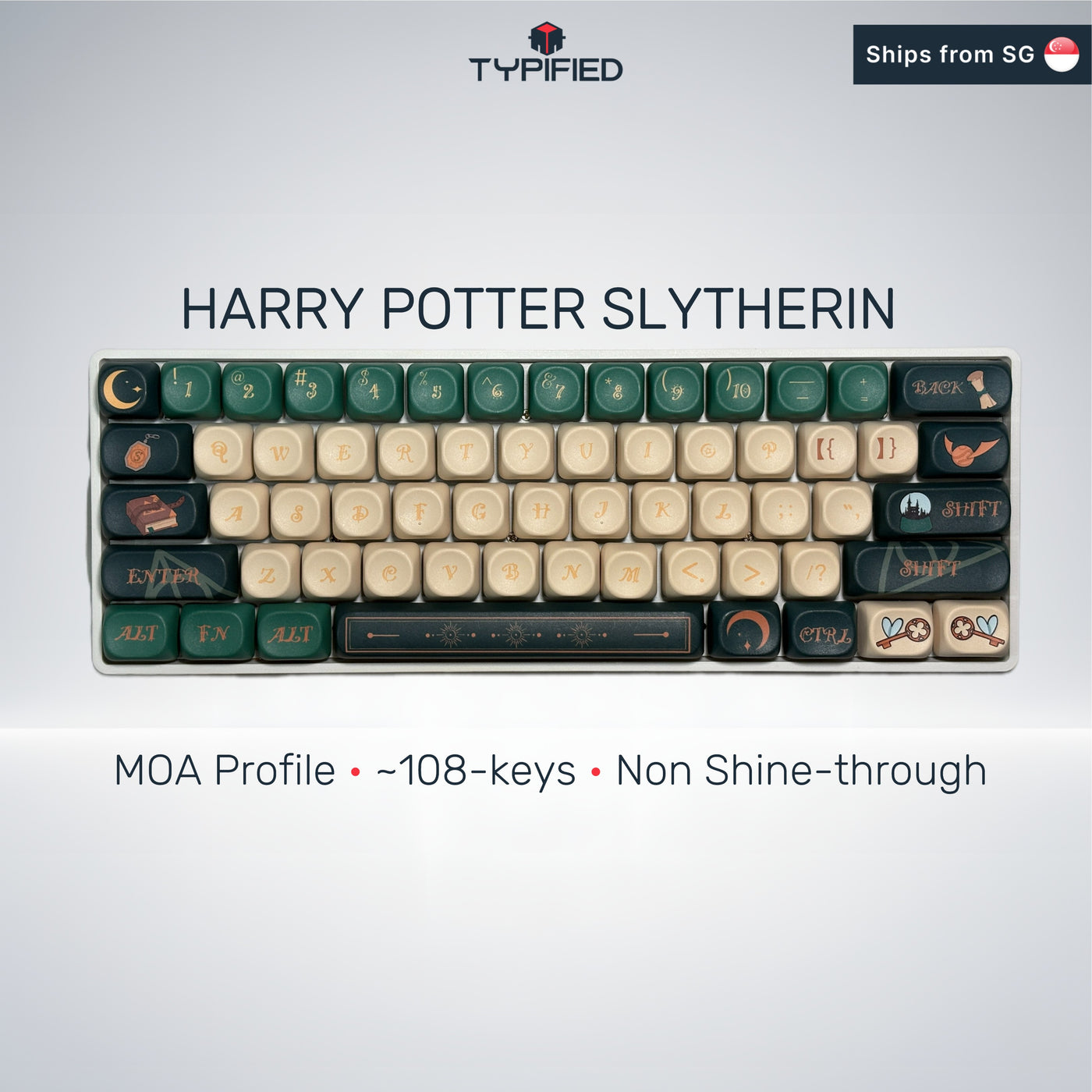 Harry Potter – Slytherin House Keycap (MOA Profile | 108-key)