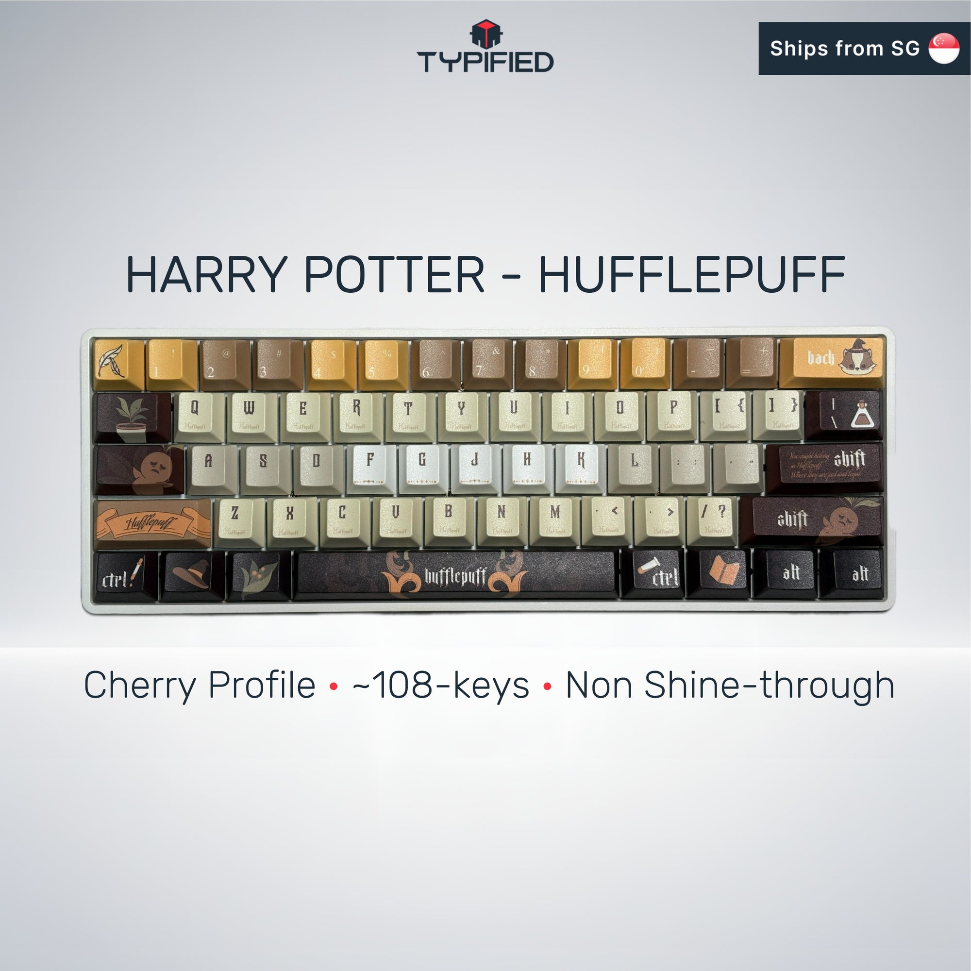 Harry Potter – Hufflepuff House Keycap (Cherry Profile | 108-key)