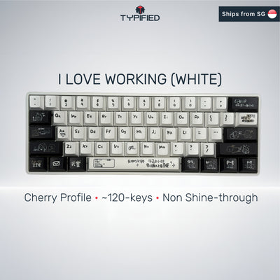 "I Love Working" Keycap (Cherry Profile | 120-Key)