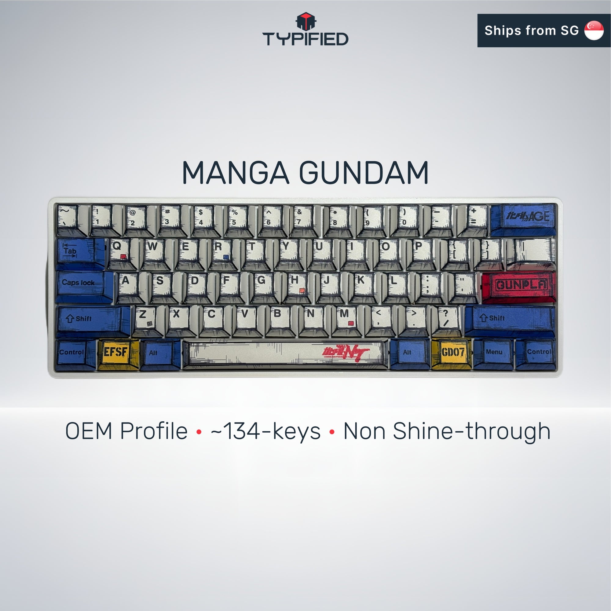 Manga Gundam Keycap (OEM Profile | 134-Key)