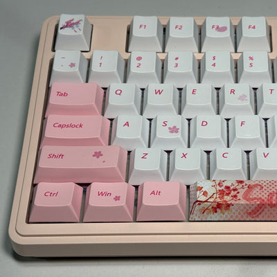 Keyboard Bundle: Maorbeng M87 Barebone + Akko Fairy Silent + Pink Sakura Keycap (Cherry Profile)