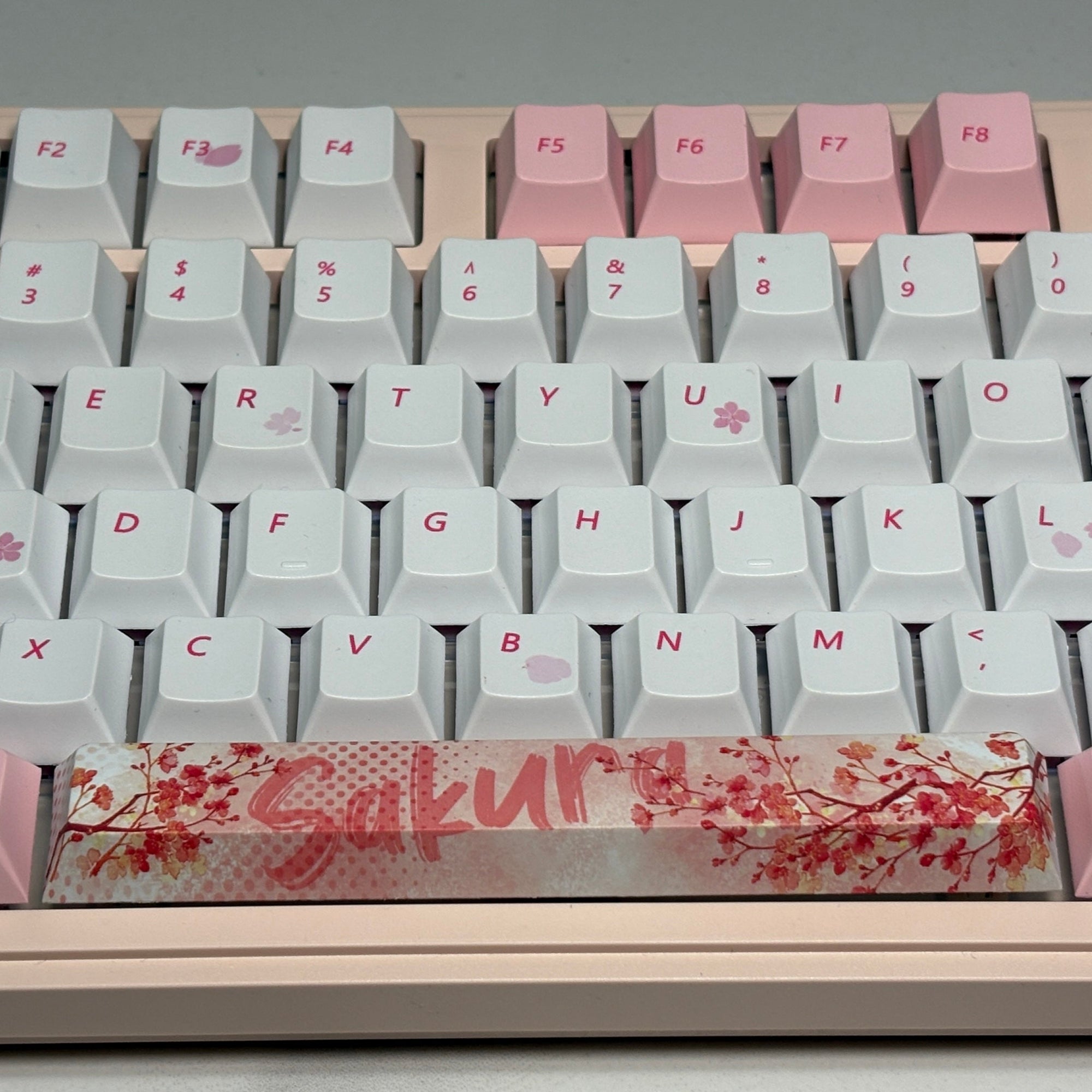 Keyboard Bundle: Maorbeng M87 Barebone + Akko Fairy Silent + Pink Sakura Keycap (Cherry Profile)