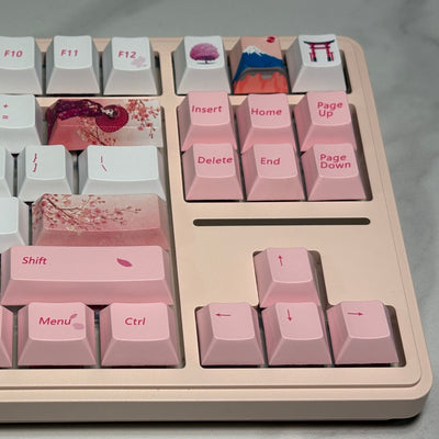 Keyboard Bundle: Maorbeng M87 Barebone + Akko Fairy Silent + Pink Sakura Keycap (Cherry Profile)