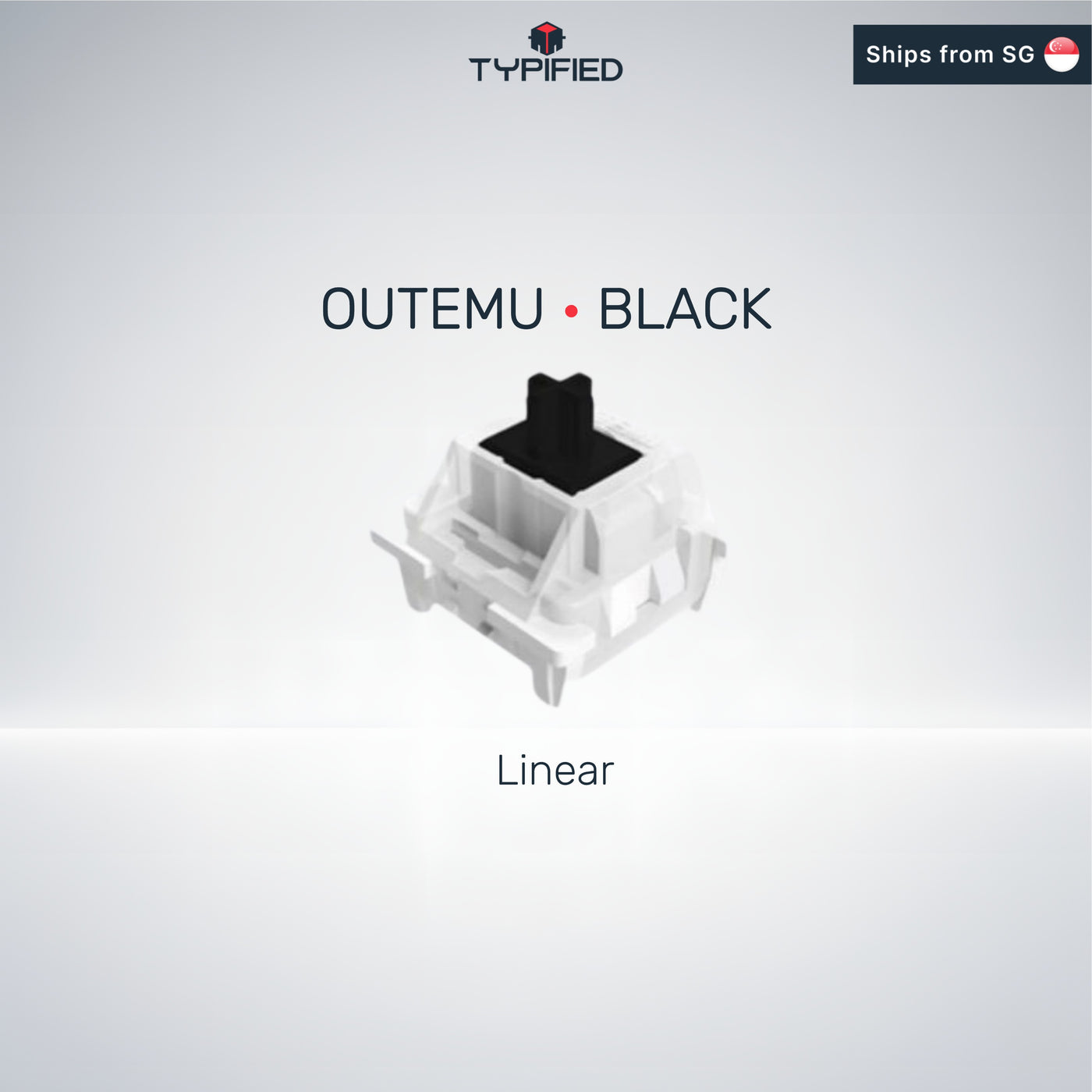 Outemu Black Linear Mechanical Switch (60 gf | 4.0mm)