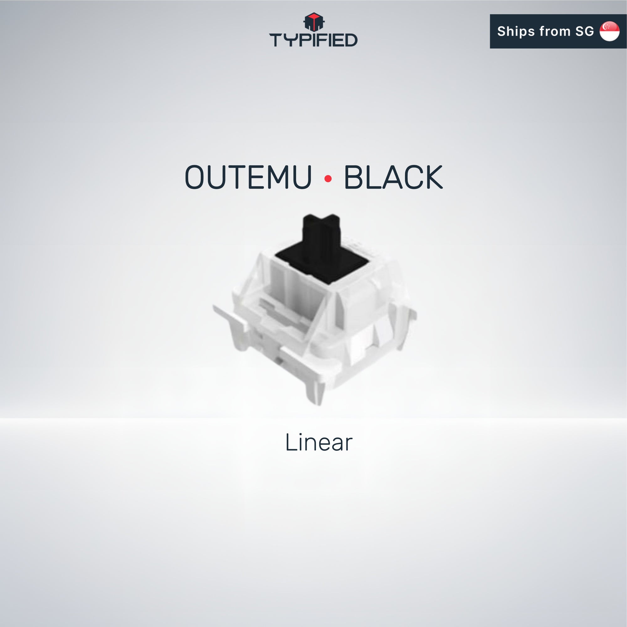 Outemu Black Linear Mechanical Switch (60 gf | 4.0mm)