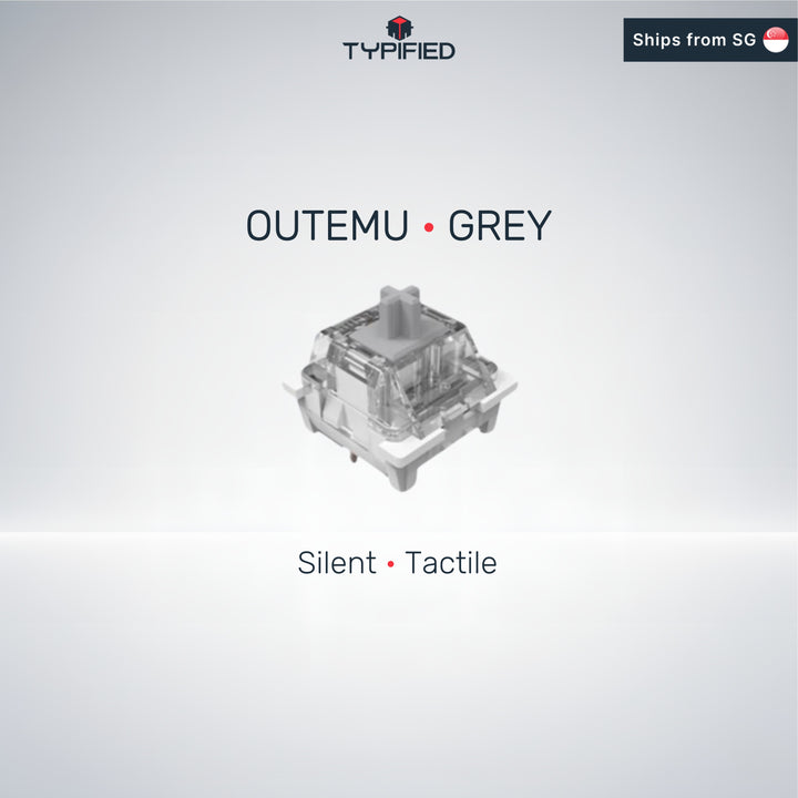 Outemu Silent Grey Switch (Silent Tactile | 50 gf | 3.3 mm)