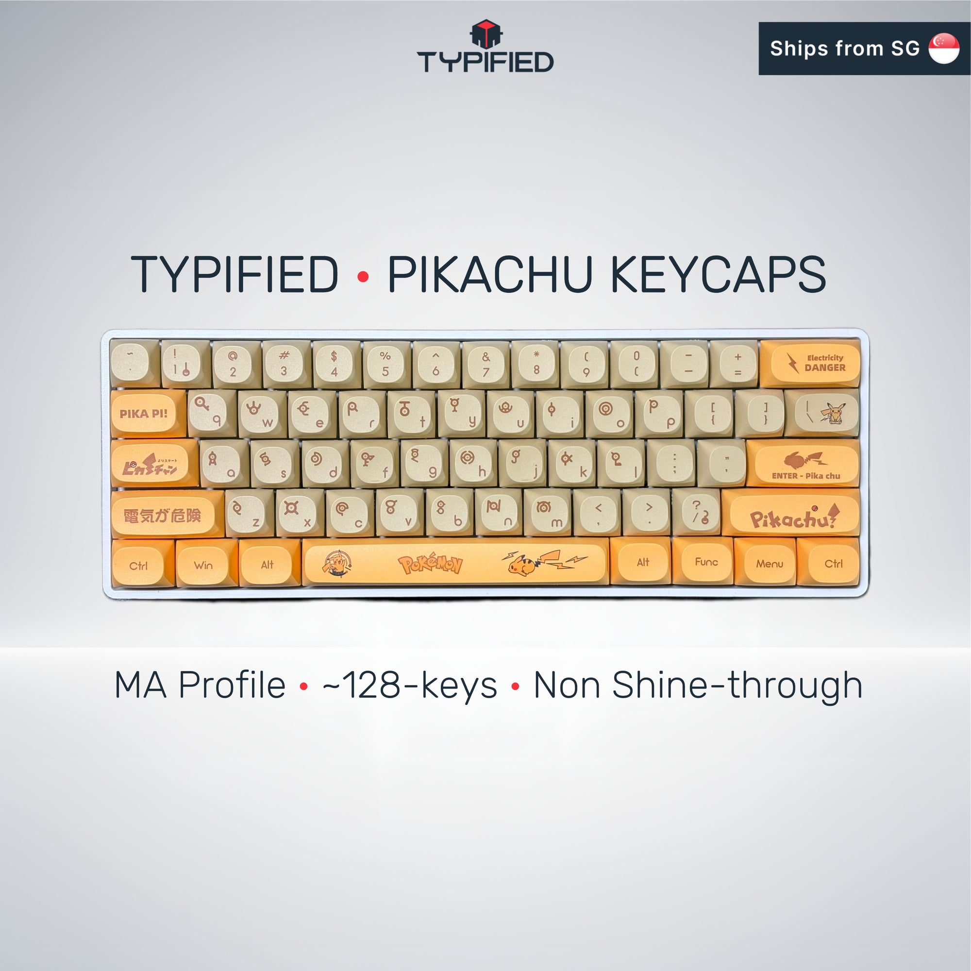 Pikachu Keycap (MA Profile | 128-key)