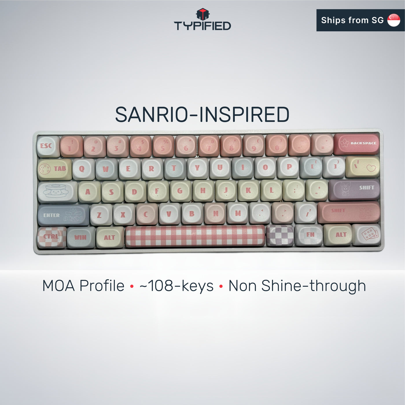 Sanrio-Inspired Keycap (MOA Profile | 108-key)