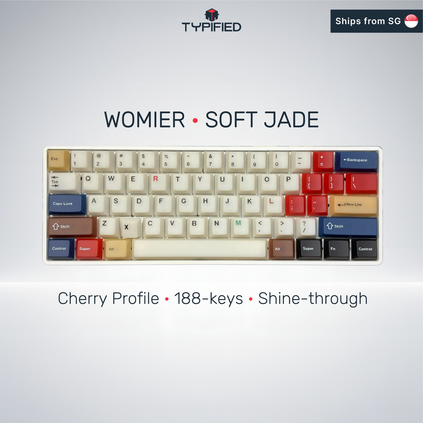 Soft Jade Mixed-Light Keycap Set (Cherry Profile | 188-Key)