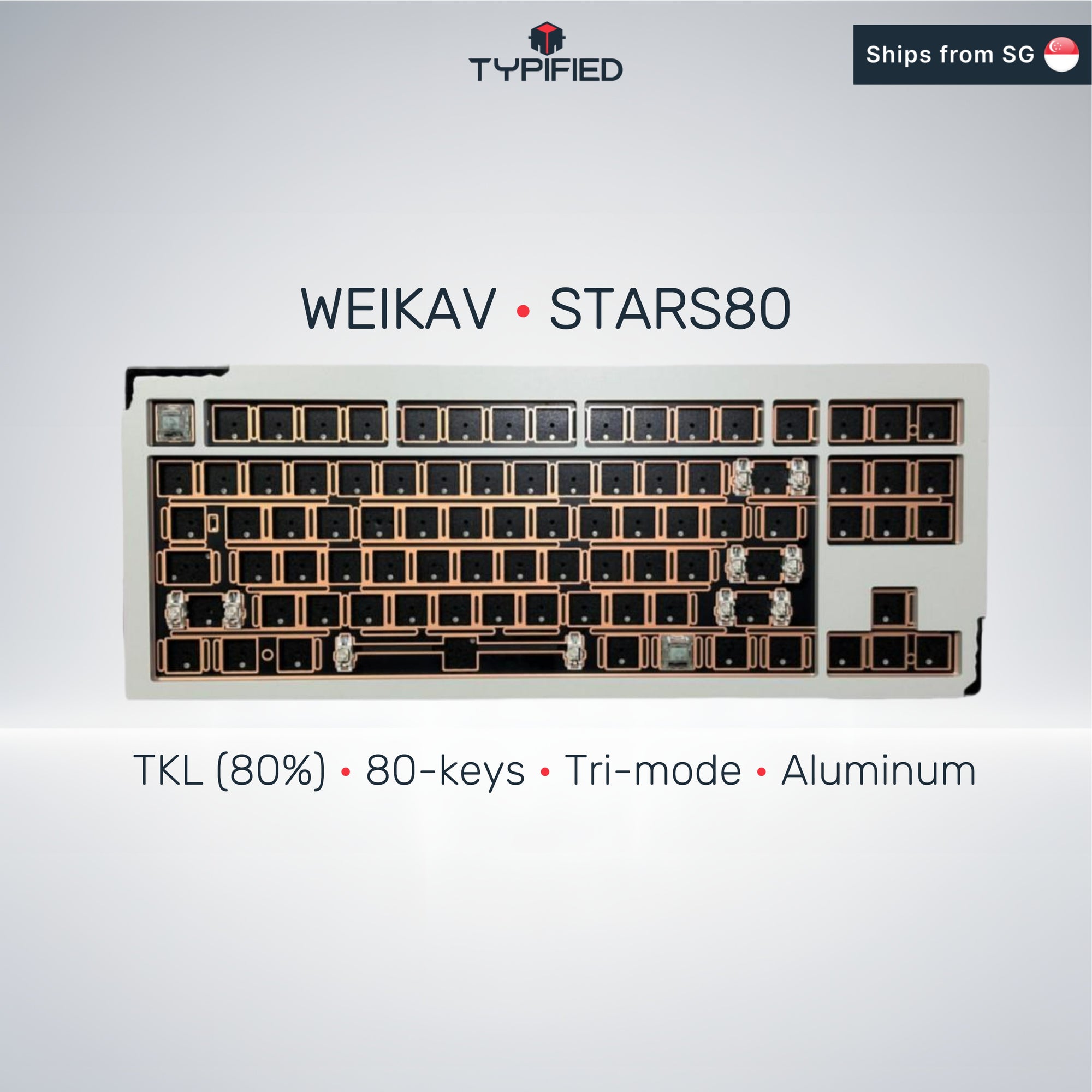 Weikav STARS80 V2 (TKL | 88-Key | Tri-mode | Aluminum)
