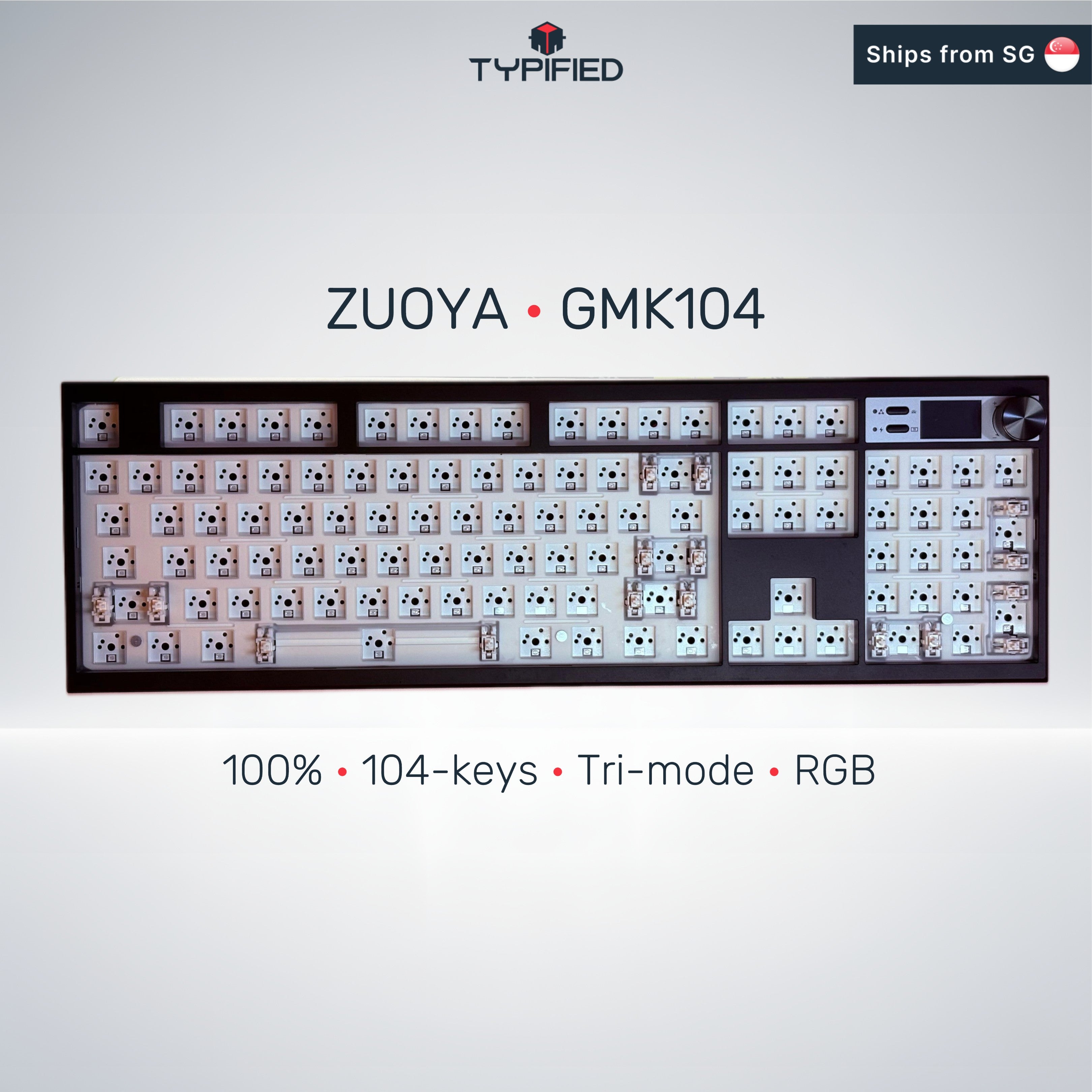 Zuoya GMK104 — Full Size | 104-key | Tri-mode | TFT Display | Typified