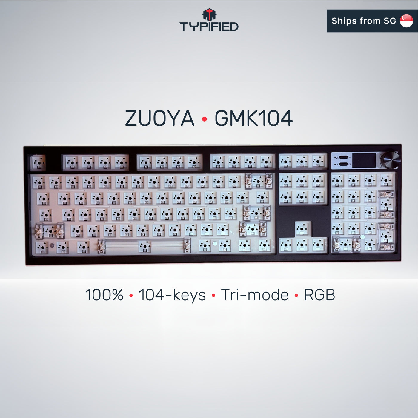Zuoya GMK104 (Full Size | 104-key | Tri-mode | TFT Display)